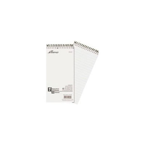 Ampad Corporation Reporter's Gregg Ruled Spiral Wirebound Notebook, 4x8, 70 White Sheets/Book AMP25280